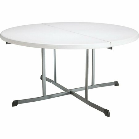 LIFETIME 5 Ft. White Granite Round Commercial Folding Table 5402
